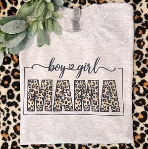 Mom of both shirt cheetah print cute popular trending boy mom girl mom